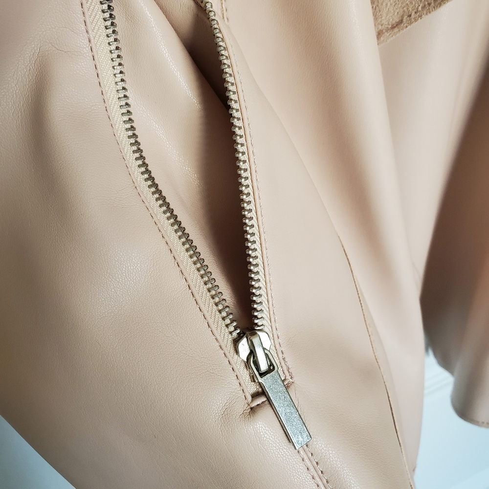 Bagatelle Drape Faux Leather & Faux Suede Jacket - Picture 5 of 10
